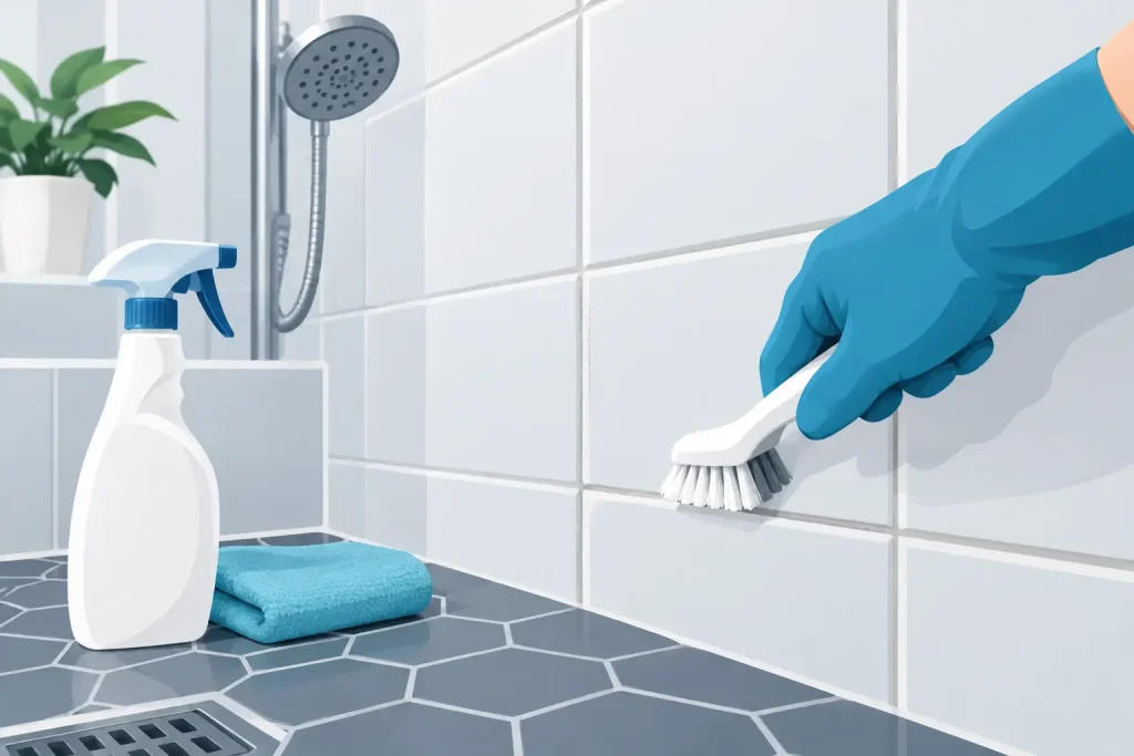 How to Sanitize Shower Grout Without Damaging Tile