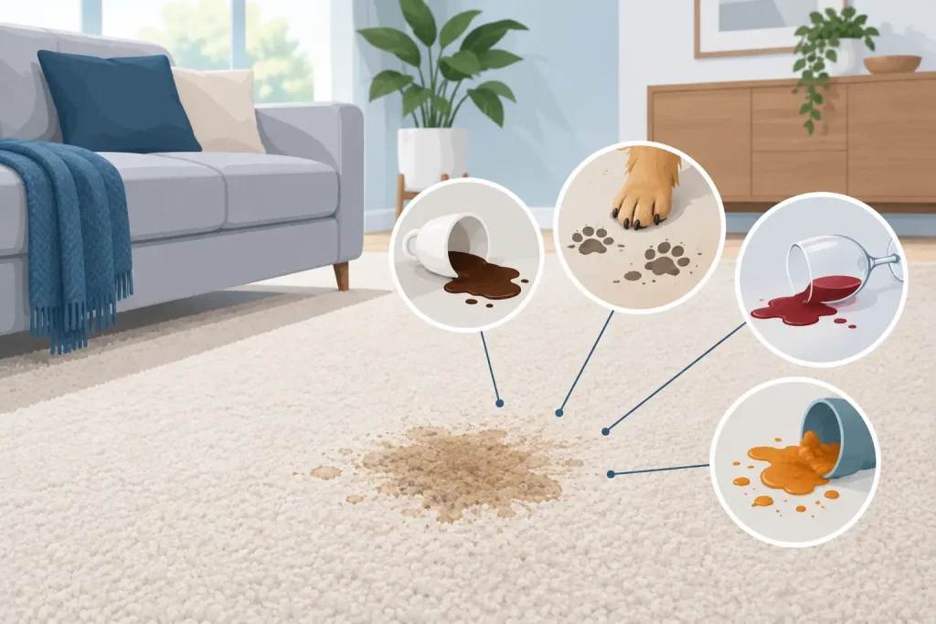 What Causes Carpet Reappearing Stains at Home?